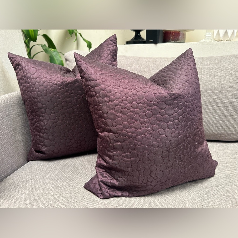 Decorative Solid Pebble Pattern Throw Pillow Knife Edge COVER ONLY #0925248B
